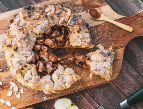 tarte rustique aux pommes et aux amandes