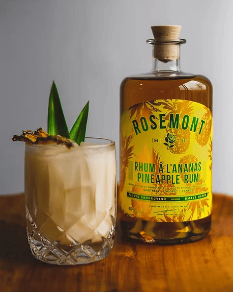cocktail au rhum Rosemont ananas de la Distillerie de Montréal