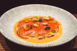 Tiradito de truite Kenauk chez Mezcla à Montréal